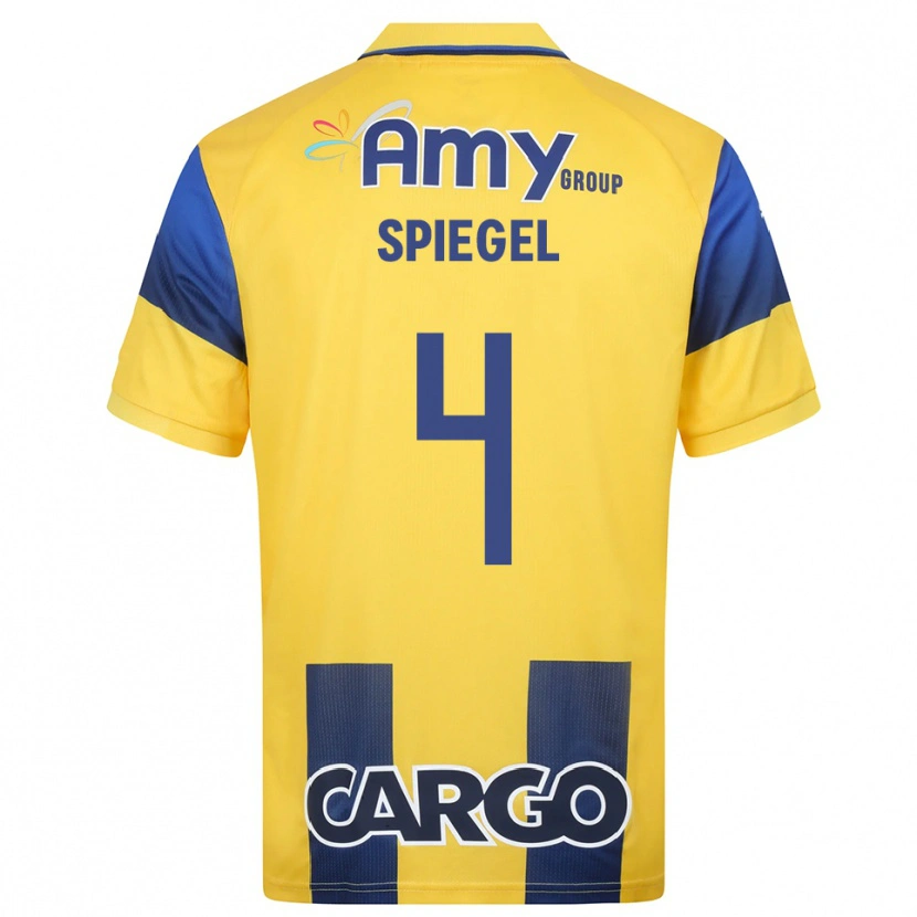Danxen Mujer Camiseta Liran Shpigel #4 Amarillo Marino 1ª Equipación 2025/26 La Camisa México