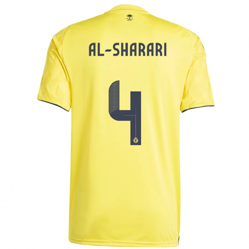 Danxen Mujer Camiseta Nader Al-Sharari #4 Amarillo Negro 1ª Equipación 2025/26 La Camisa México