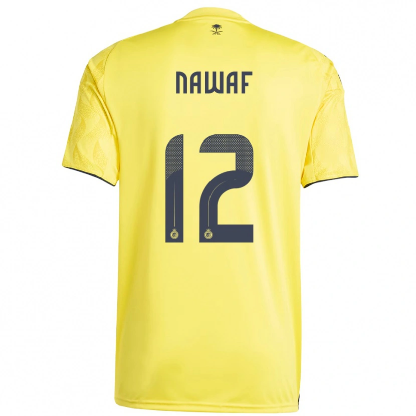 Danxen Mujer Camiseta Nawaf Al-Boushal #12 Amarillo Negro 1ª Equipación 2025/26 La Camisa México