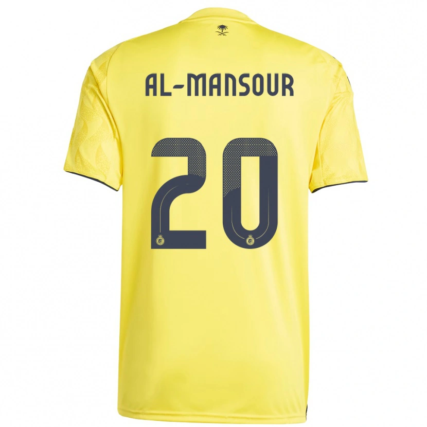 Danxen Mujer Camiseta Hamad Al-Mansour #20 Amarillo Negro 1ª Equipación 2025/26 La Camisa México