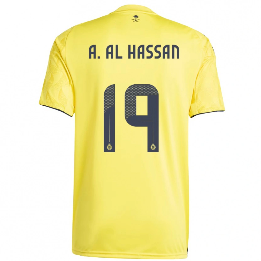 Danxen Mujer Camiseta Ali Al-Hassan #19 Amarillo Negro 1ª Equipación 2025/26 La Camisa México