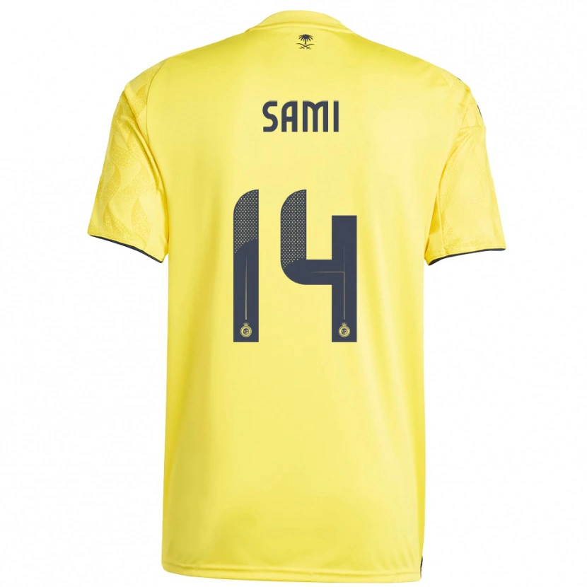 Danxen Mujer Camiseta Sami Al-Najei #14 Amarillo Negro 1ª Equipación 2025/26 La Camisa México