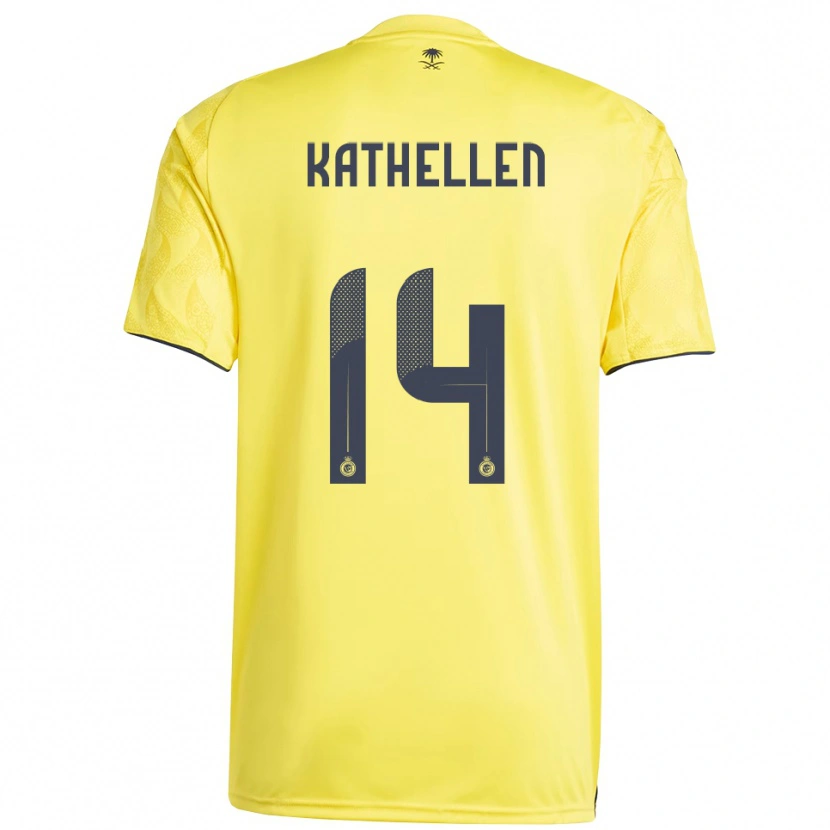 Danxen Mujer Camiseta Kathellen Sousa Feitoza #14 Amarillo Negro 1ª Equipación 2025/26 La Camisa México
