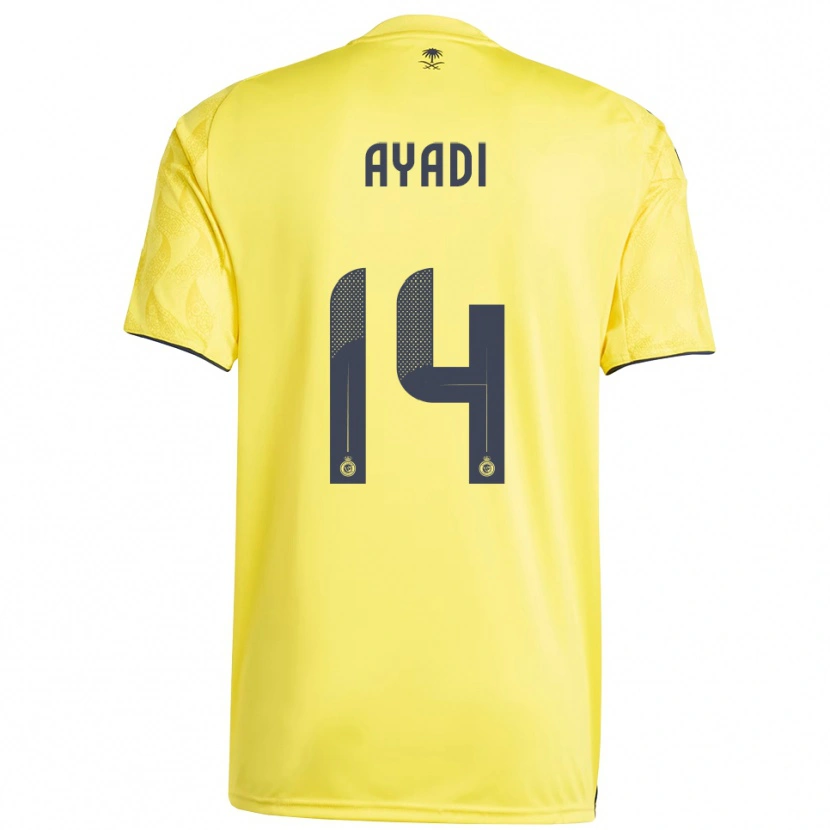 Danxen Mujer Camiseta Ghada Ayadi #14 Amarillo Negro 1ª Equipación 2025/26 La Camisa México