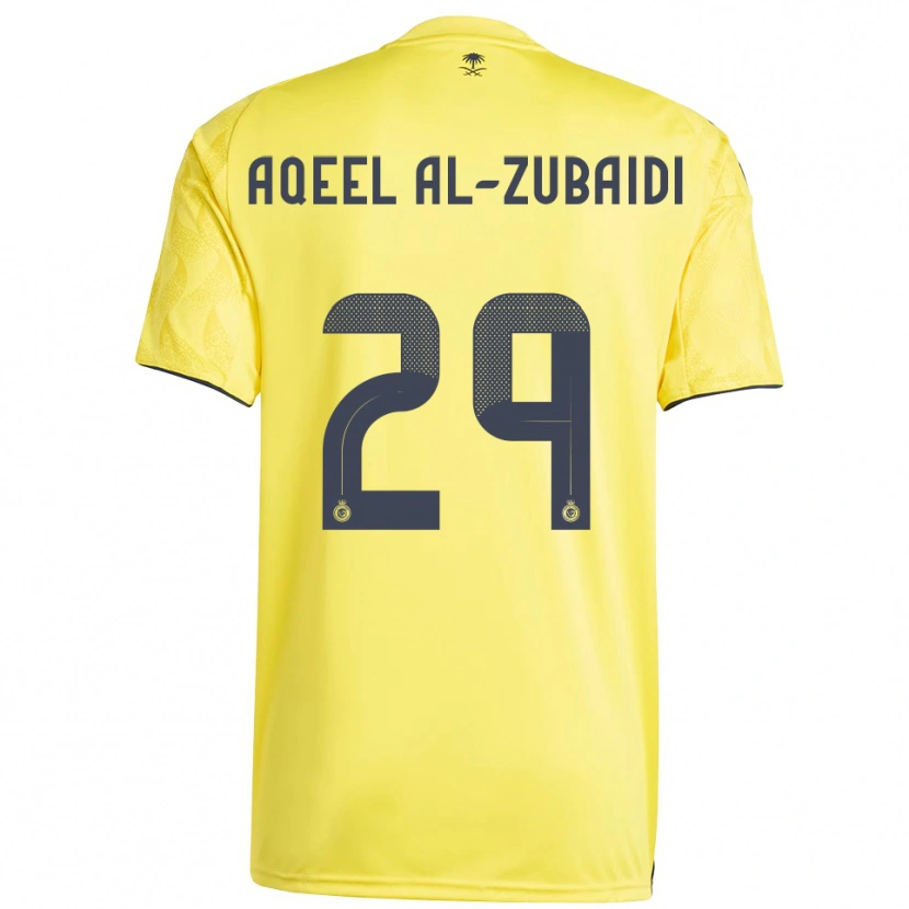 Danxen Mujer Camiseta Fahad Aqeel Al-Zubaidi #29 Amarillo Negro 1ª Equipación 2025/26 La Camisa México