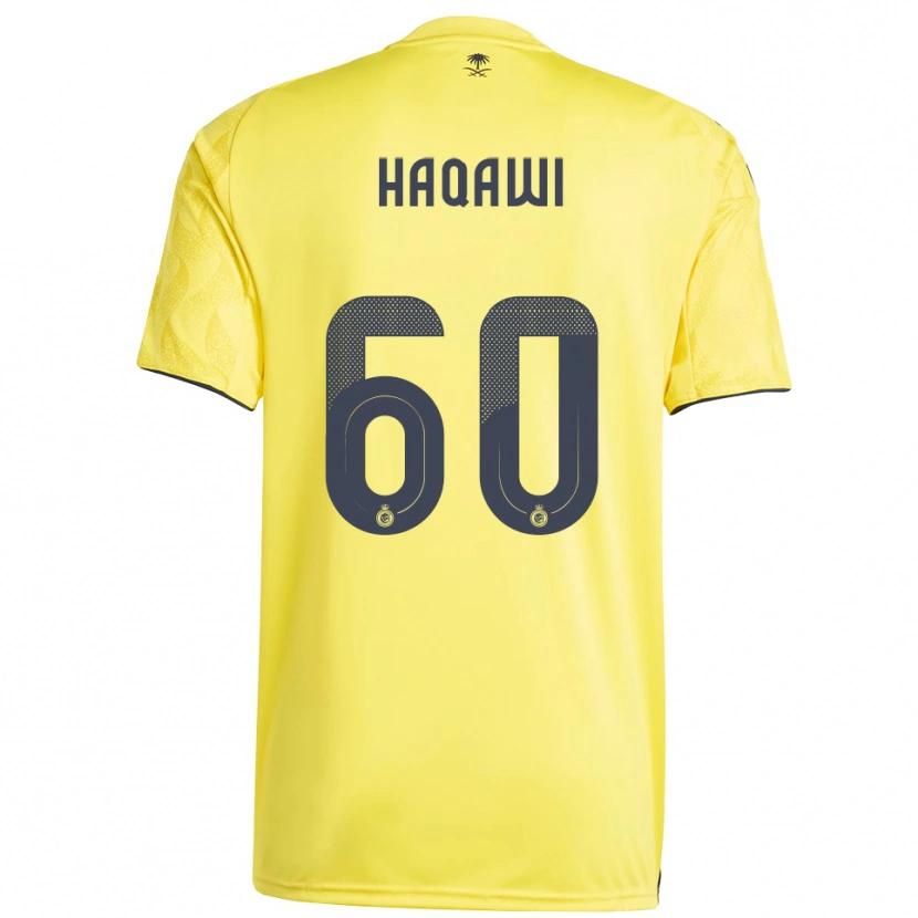 Danxen Mujer Camiseta Saad Haqawi #60 Amarillo Negro 1ª Equipación 2025/26 La Camisa México