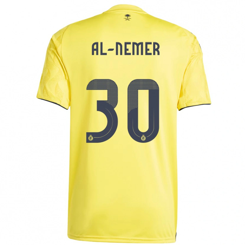 Danxen Mujer Camiseta Meshari Al-Nemer #30 Amarillo Negro 1ª Equipación 2025/26 La Camisa México