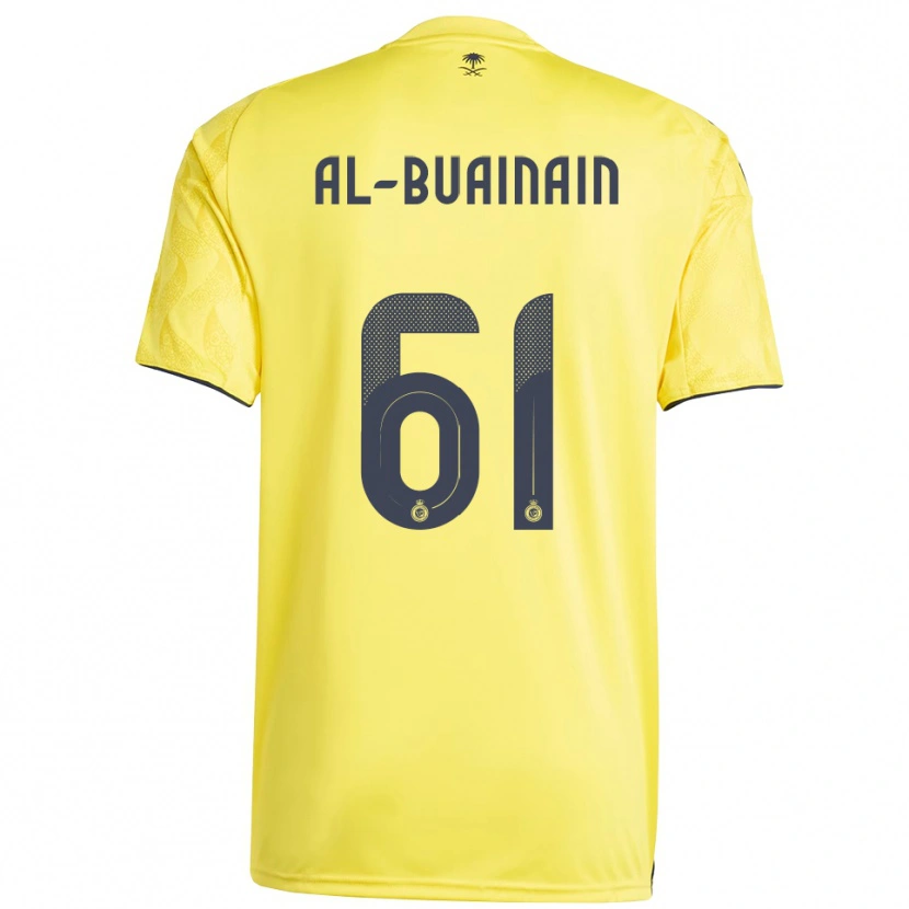 Danxen Mujer Camiseta Mubarak Al-Buainain #61 Amarillo Negro 1ª Equipación 2025/26 La Camisa México