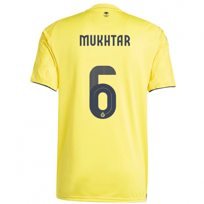 Danxen Mujer Camiseta Mukhtar Ali #6 Amarillo Negro 1ª Equipación 2025/26 La Camisa México