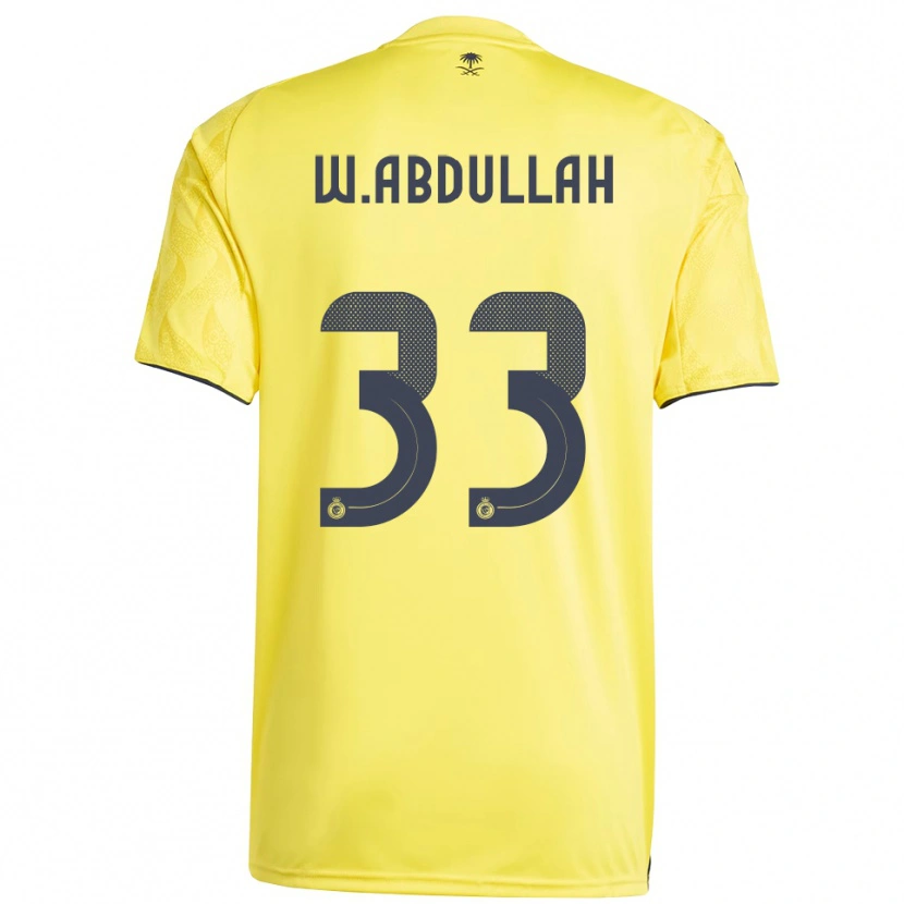 Danxen Mujer Camiseta Waleed Abdullah #33 Amarillo Negro 1ª Equipación 2025/26 La Camisa México