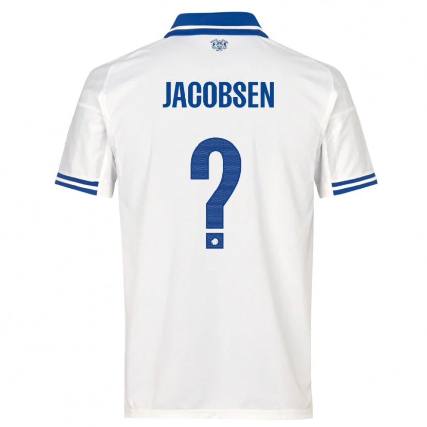 Danxen Mujer Camiseta Holger Jacobsen #0 Blanco Azul 1ª Equipación 2025/26 La Camisa México