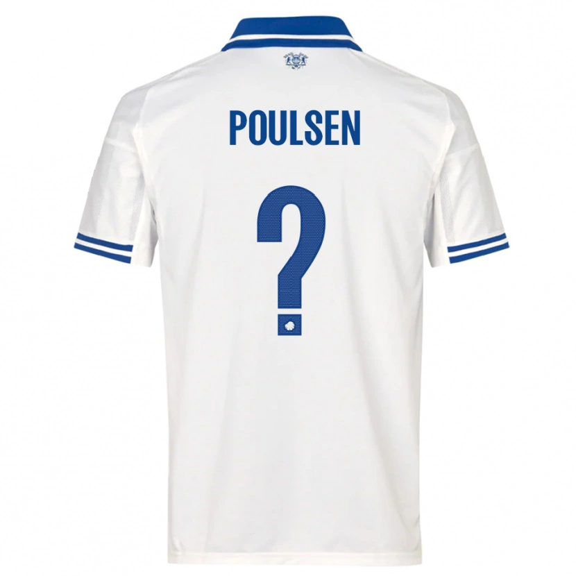 Danxen Mujer Camiseta Xander Poulsen #0 Blanco Azul 1ª Equipación 2025/26 La Camisa México