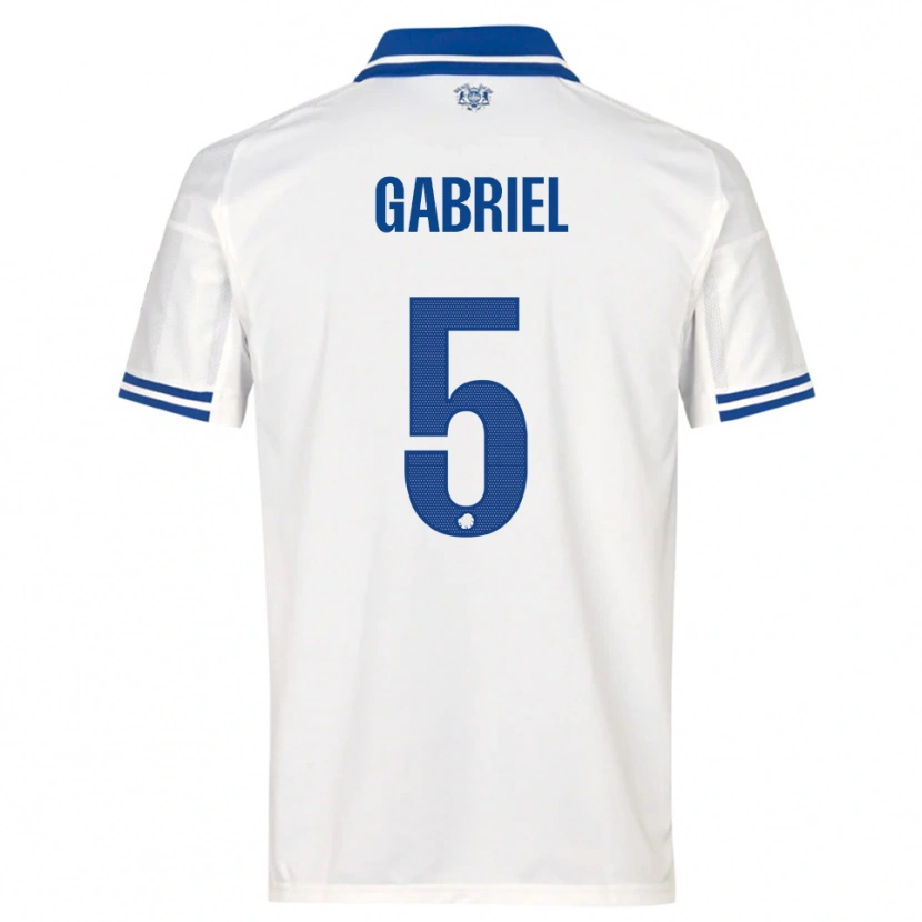 Danxen Mujer Camiseta Gabriel Pereira #5 Blanco Azul 1ª Equipación 2025/26 La Camisa México