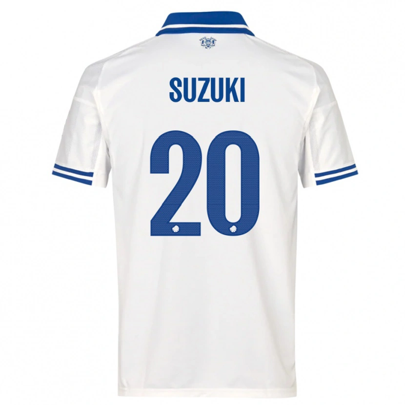 Danxen Mujer Camiseta Junnosuke Suzuki #20 Blanco Azul 1ª Equipación 2025/26 La Camisa México