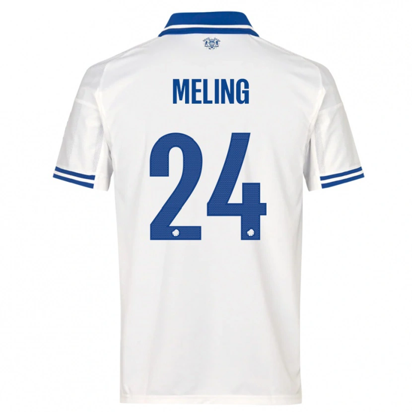 Danxen Mujer Camiseta Birger Meling #24 Blanco Azul 1ª Equipación 2025/26 La Camisa México
