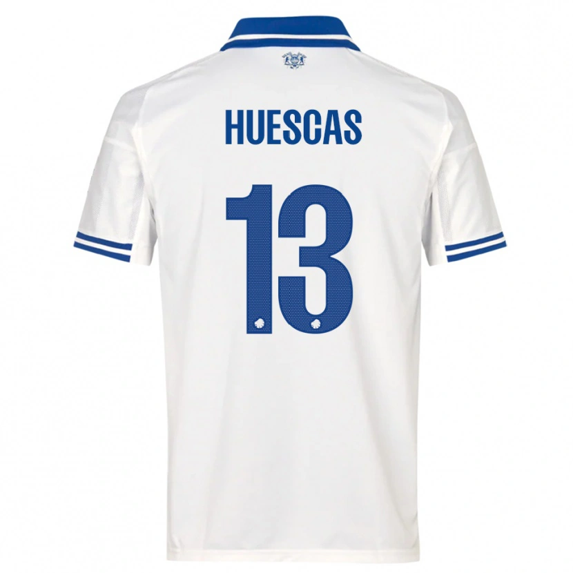 Danxen Mujer Camiseta Rodrigo Huescas #13 Blanco Azul 1ª Equipación 2025/26 La Camisa México