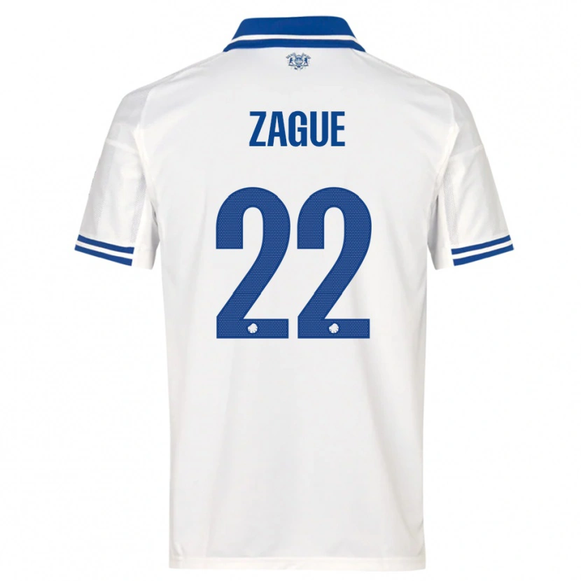 Danxen Mujer Camiseta Yoram Zague #22 Blanco Azul 1ª Equipación 2025/26 La Camisa México