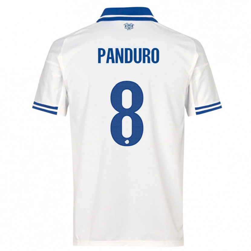 Danxen Mujer Camiseta Tristan Panduro #8 Blanco Azul 1ª Equipación 2025/26 La Camisa México