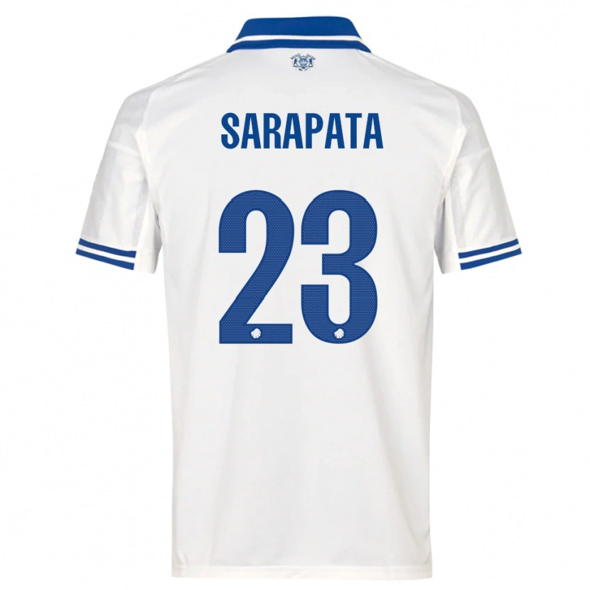 Danxen Mujer Camiseta Dominik Sarapata #23 Blanco Azul 1ª Equipación 2025/26 La Camisa México