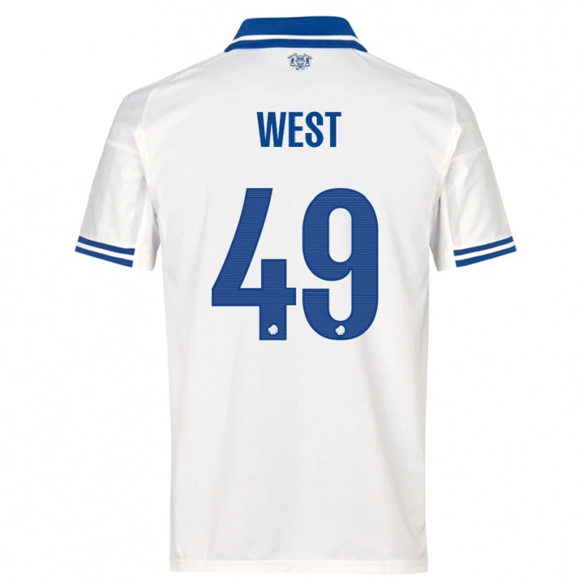 Danxen Mujer Camiseta Liam West #49 Blanco Azul 1ª Equipación 2025/26 La Camisa México