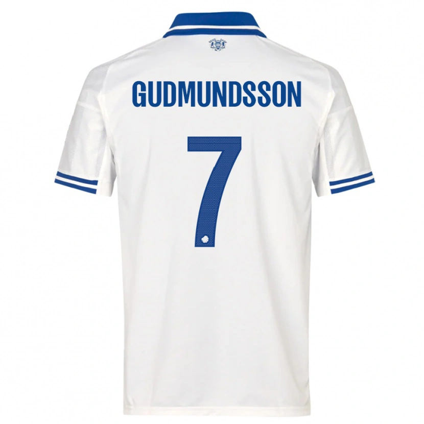Danxen Mujer Camiseta Galdur Gudmundsson #7 Blanco Azul 1ª Equipación 2025/26 La Camisa México