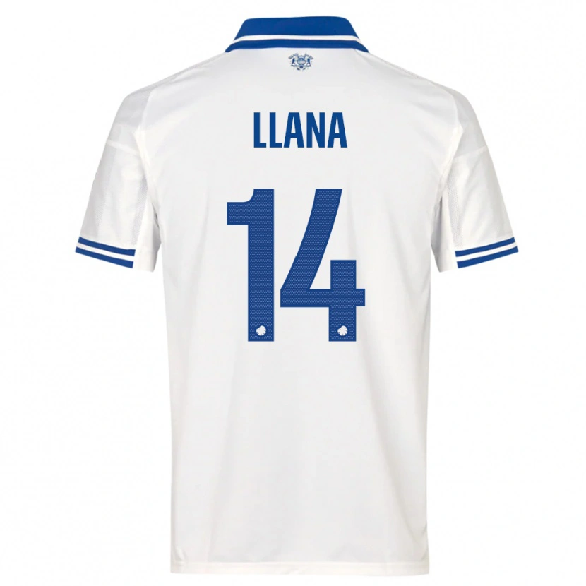 Danxen Mujer Camiseta Brandon Llana #14 Blanco Azul 1ª Equipación 2025/26 La Camisa México
