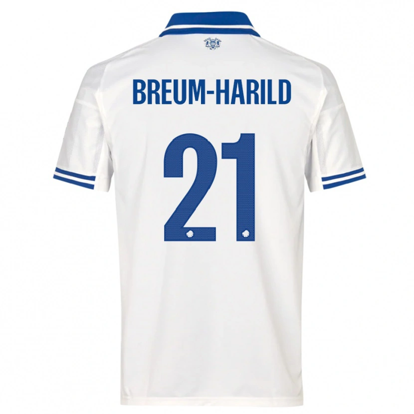 Danxen Mujer Camiseta Tobias Breum-Harild #21 Blanco Azul 1ª Equipación 2025/26 La Camisa México