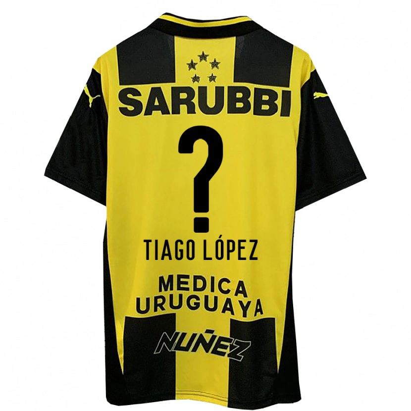Danxen Mujer Camiseta Tiago López #0 Amarillo Negro 1ª Equipación 2025/26 La Camisa México
