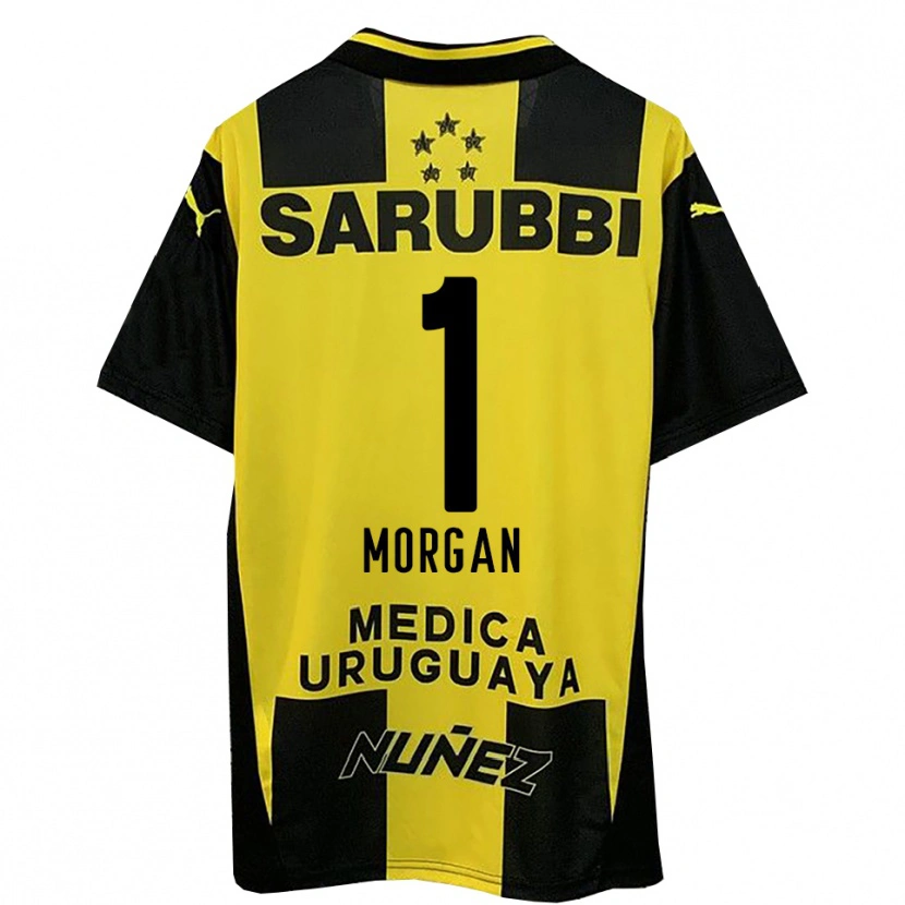 Danxen Mujer Camiseta Kevin Morgan #1 Amarillo Negro 1ª Equipación 2025/26 La Camisa México