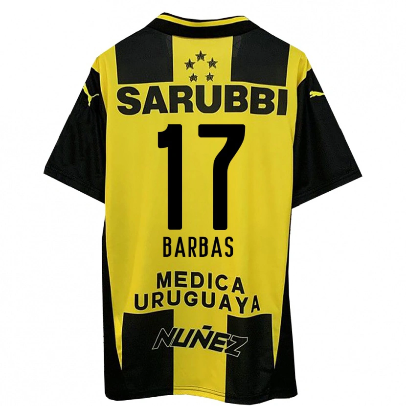 Danxen Mujer Camiseta Germán Barbas #17 Amarillo Negro 1ª Equipación 2025/26 La Camisa México