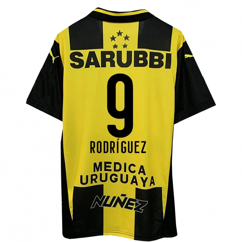 Danxen Mujer Camiseta Agustín Rodríguez #9 Amarillo Negro 1ª Equipación 2025/26 La Camisa México