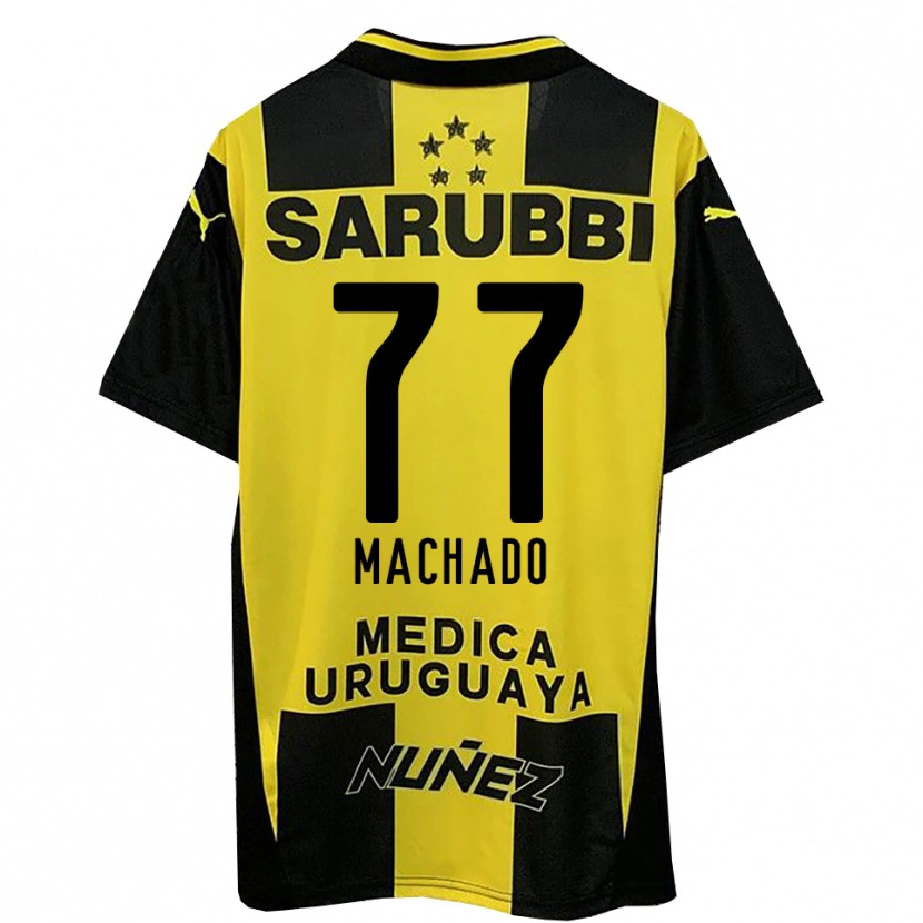 Danxen Mujer Camiseta Alexander Machado #77 Amarillo Negro 1ª Equipación 2025/26 La Camisa México