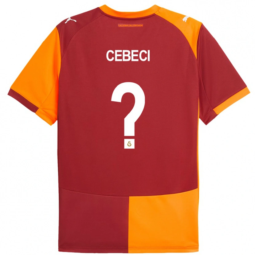 Danxen Mujer Camiseta Taha Recep Cebeci #0 Rojo Naranja 1ª Equipación 2025/26 La Camisa México