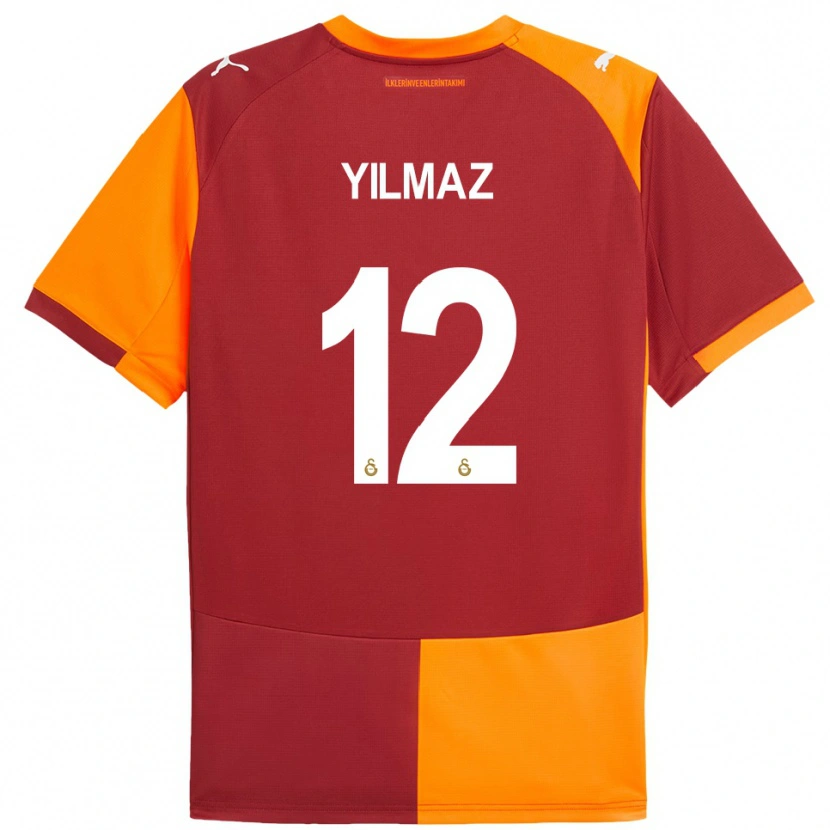 Danxen Mujer Camiseta Arda Yılmaz #12 Rojo Naranja 1ª Equipación 2025/26 La Camisa México