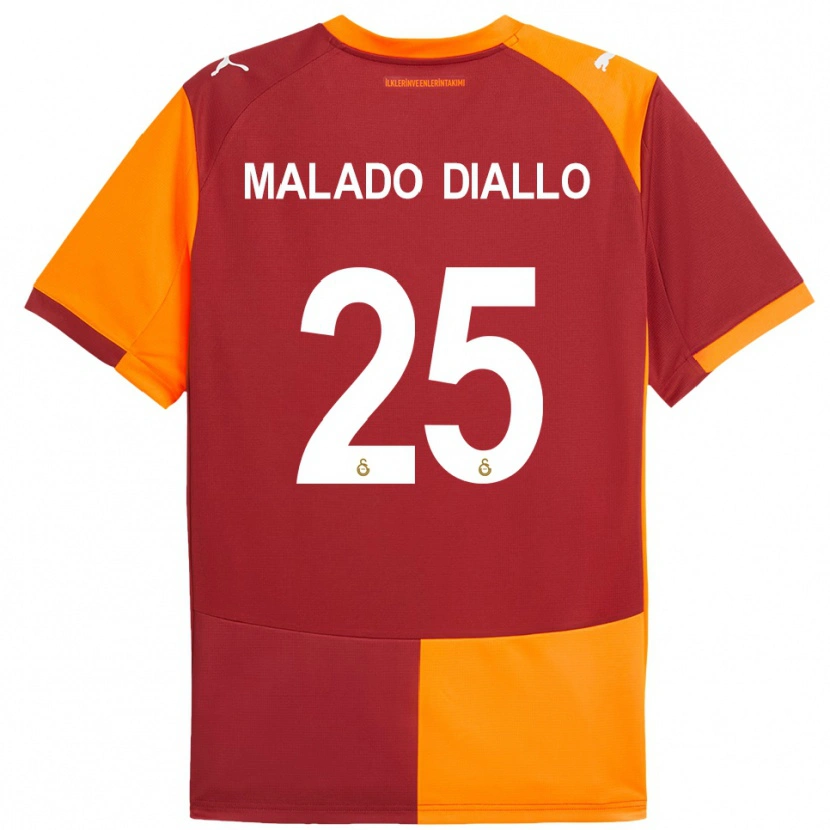 Danxen Mujer Camiseta Hapsatou Malado Diallo #25 Rojo Naranja 1ª Equipación 2025/26 La Camisa México