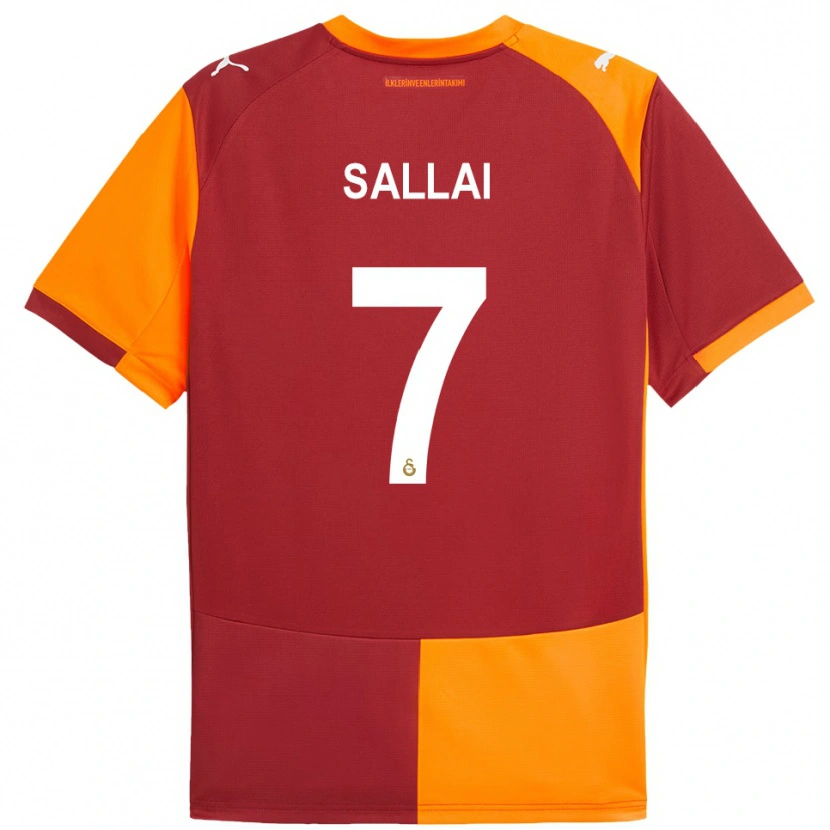 Danxen Mujer Camiseta Roland Sallai #7 Rojo Naranja 1ª Equipación 2025/26 La Camisa México