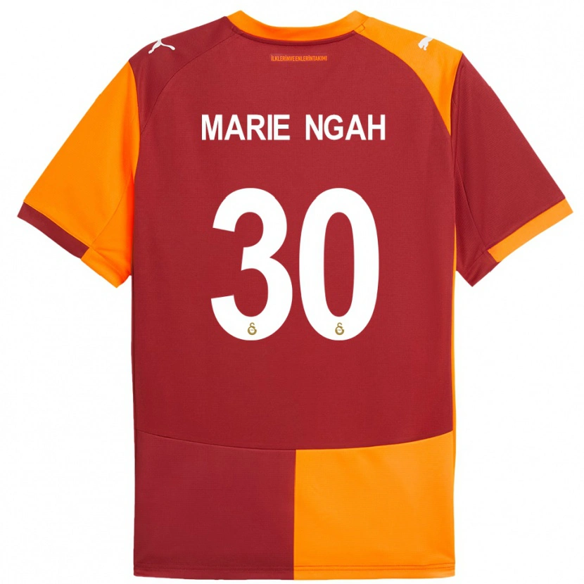Danxen Mujer Camiseta Marie Gisele Divine Ngah Manga #30 Rojo Naranja 1ª Equipación 2025/26 La Camisa México