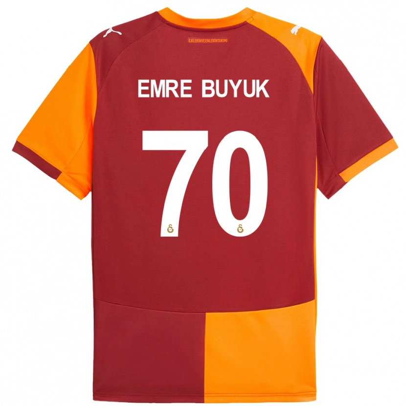 Danxen Mujer Camiseta Enes Emre Büyük #70 Rojo Naranja 1ª Equipación 2025/26 La Camisa México