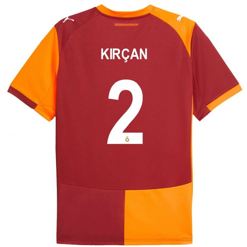 Danxen Mujer Camiseta Kerem Kırçan #2 Rojo Naranja 1ª Equipación 2025/26 La Camisa México