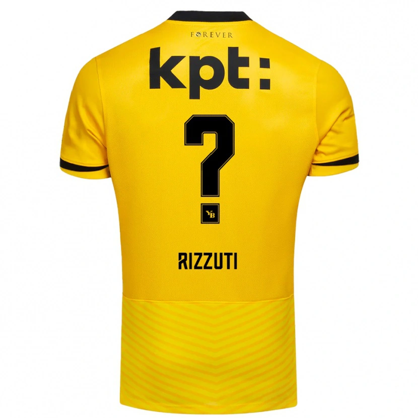 Danxen Mujer Camiseta Gabriele Rizzuti #0 Amarillo Negro 1ª Equipación 2025/26 La Camisa México