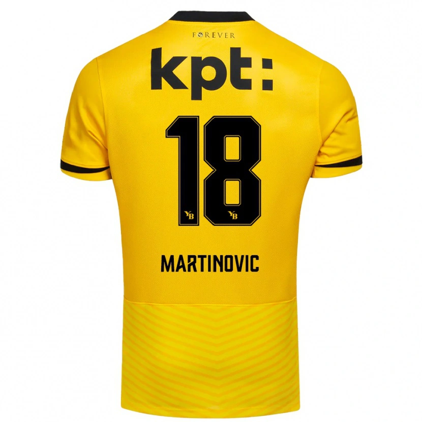 Danxen Mujer Camiseta Denis Martinovic #18 Amarillo Negro 1ª Equipación 2025/26 La Camisa México