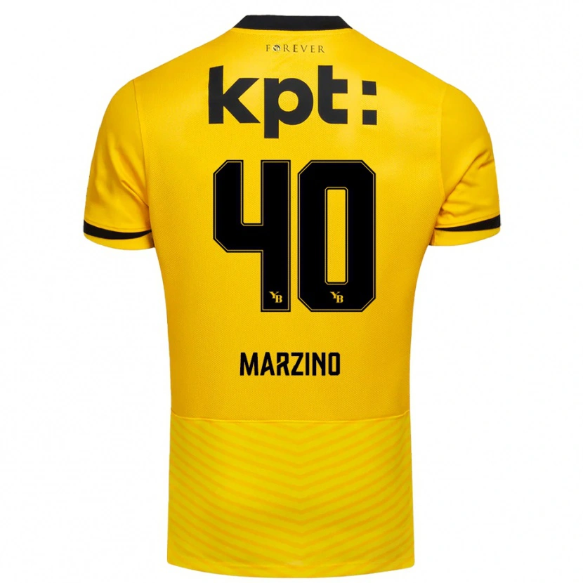 Danxen Mujer Camiseta Dario Marzino #40 Amarillo Negro 1ª Equipación 2025/26 La Camisa México