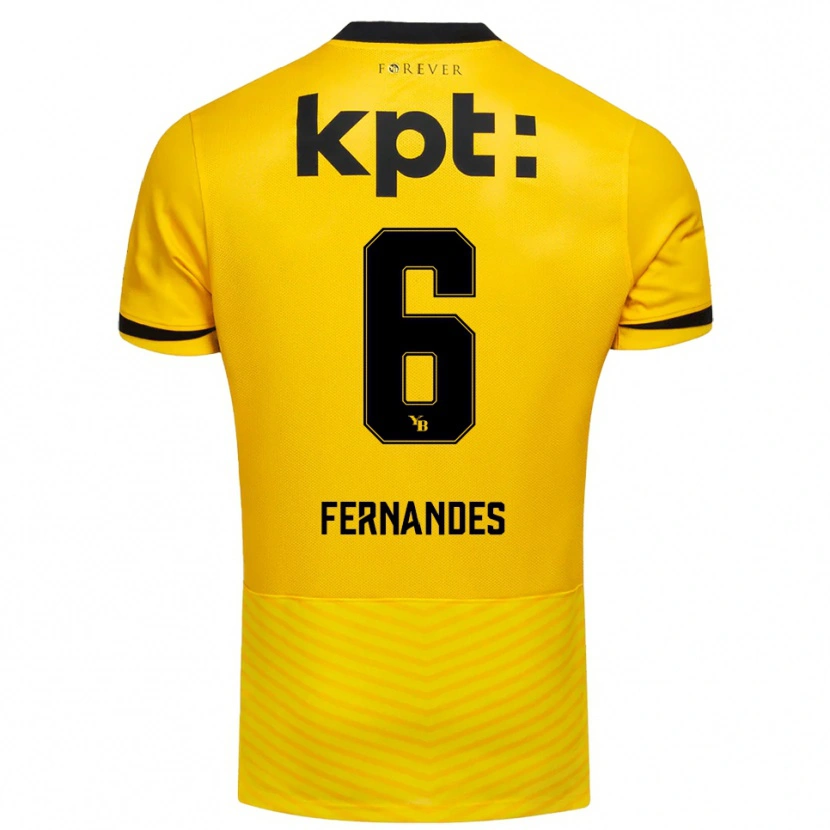 Danxen Mujer Camiseta Edimilson Fernandes #6 Amarillo Negro 1ª Equipación 2025/26 La Camisa México