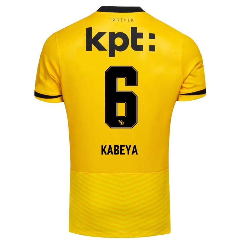Danxen Mujer Camiseta Benjamin Kabeya #6 Amarillo Negro 1ª Equipación 2025/26 La Camisa México