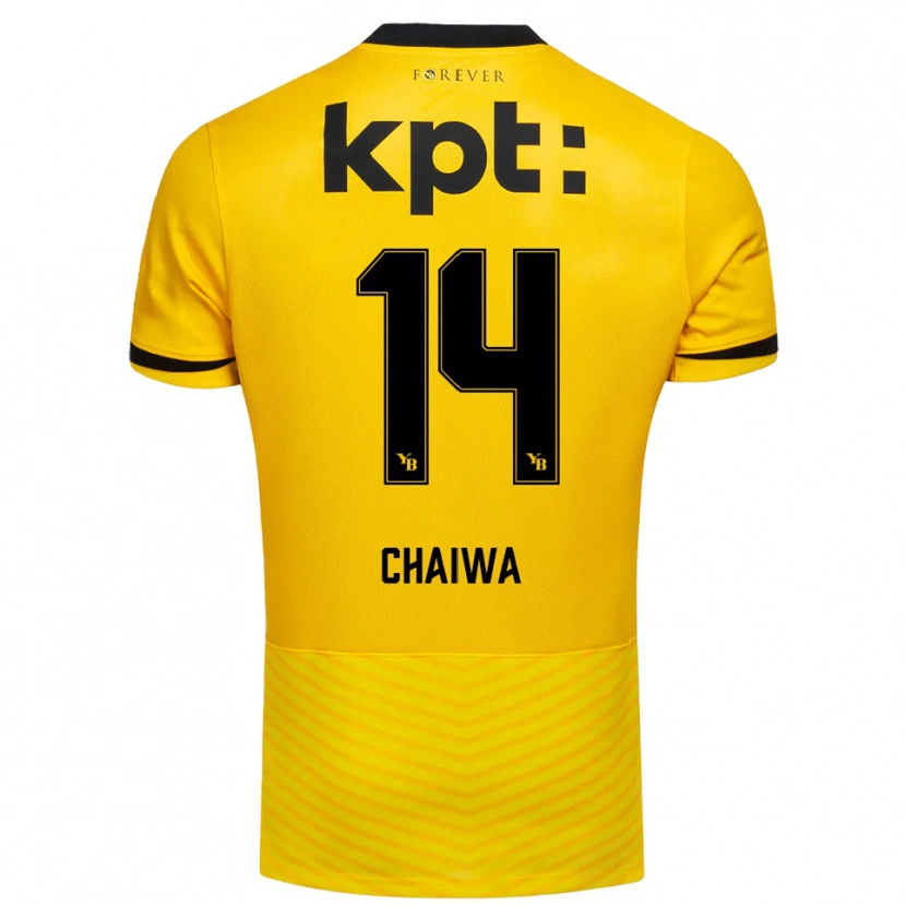 Danxen Mujer Camiseta Miguel Chaiwa #14 Amarillo Negro 1ª Equipación 2025/26 La Camisa México