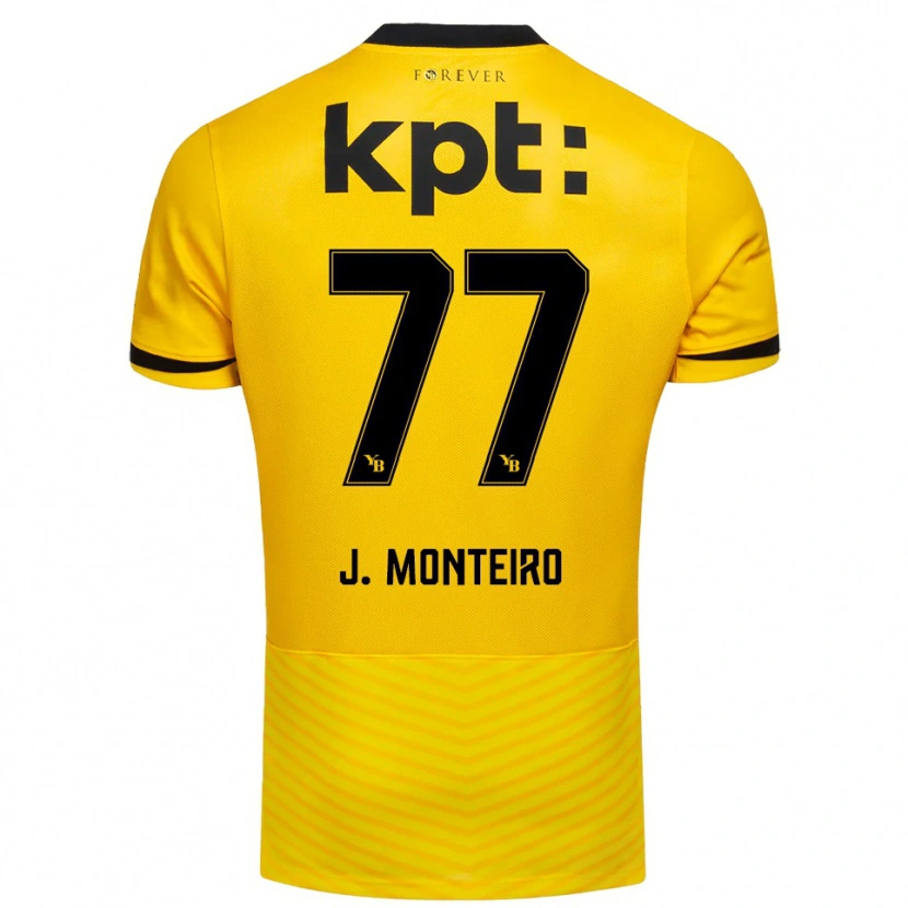 Danxen Mujer Camiseta Joël Monteiro #77 Amarillo Negro 1ª Equipación 2025/26 La Camisa México