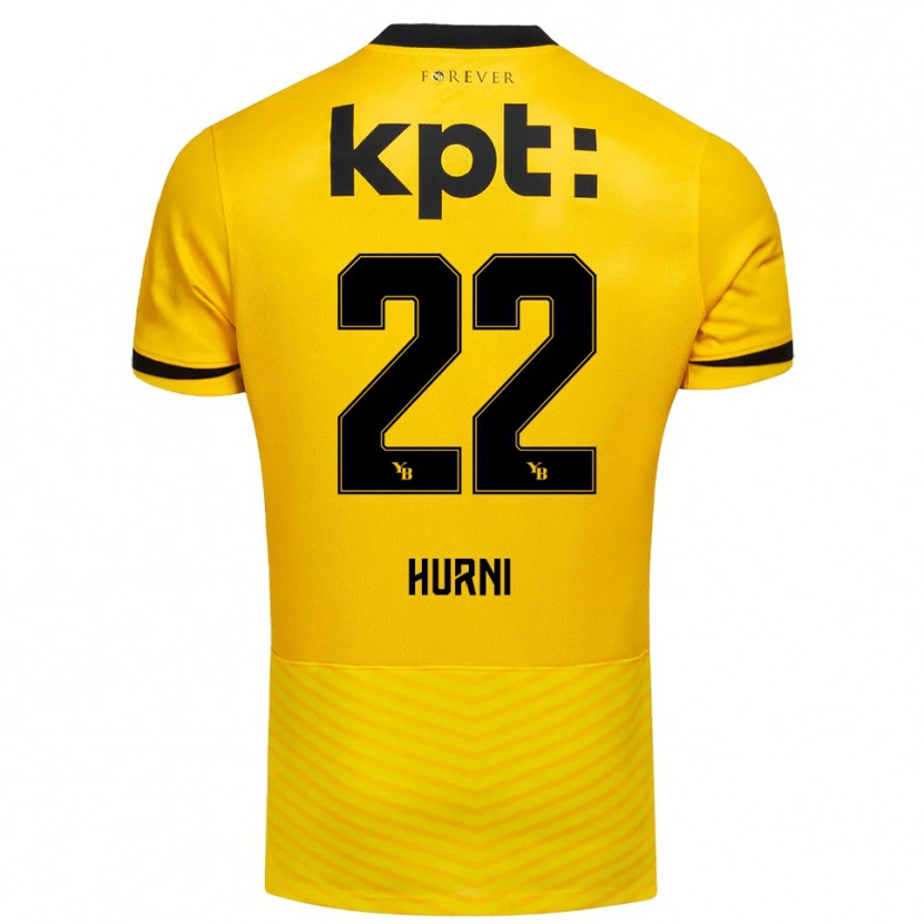 Danxen Mujer Camiseta Thaïs Hurni #22 Amarillo Negro 1ª Equipación 2025/26 La Camisa México