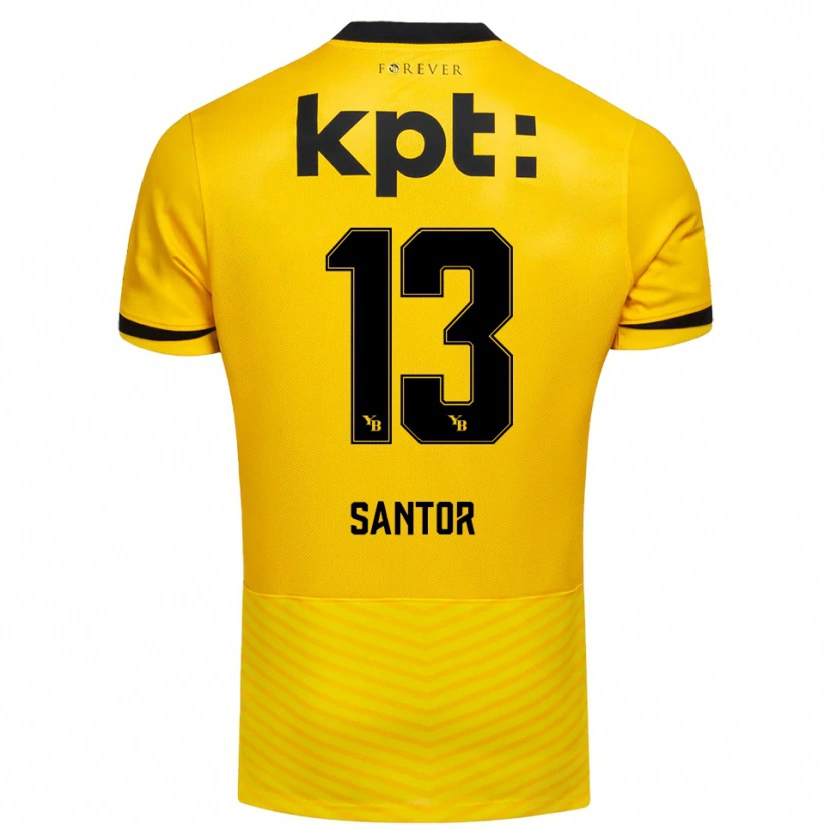 Danxen Mujer Camiseta Luca Santor #13 Amarillo Negro 1ª Equipación 2025/26 La Camisa México