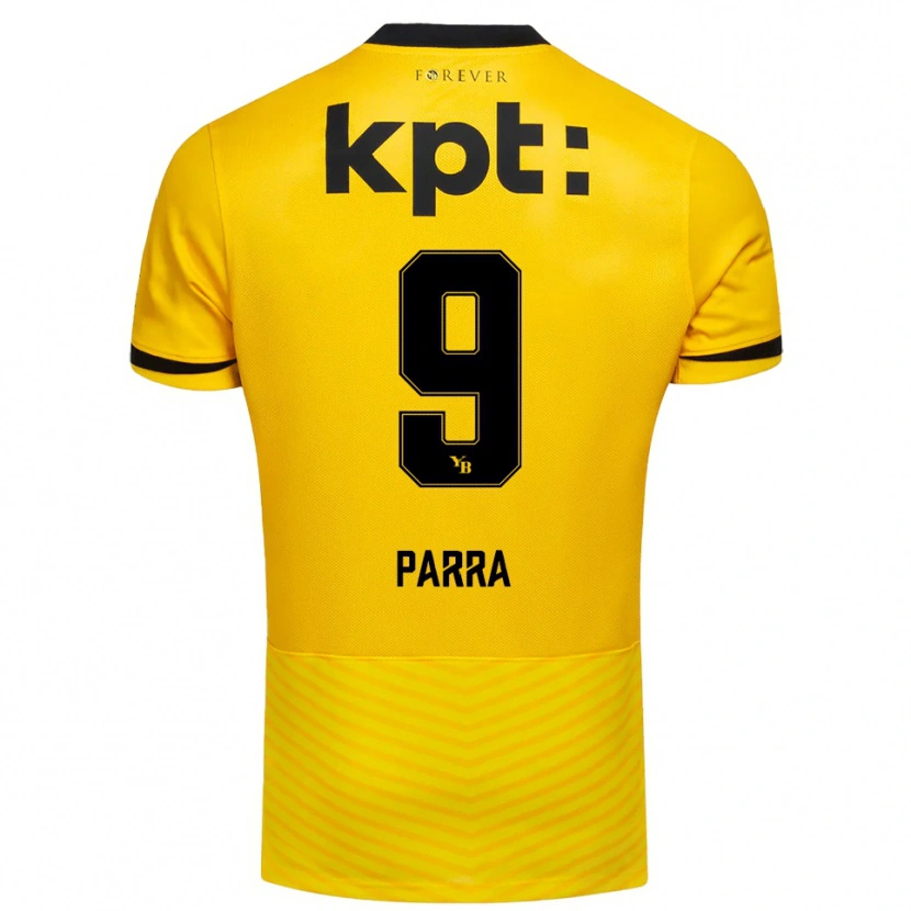 Danxen Mujer Camiseta Hugo Parra #9 Amarillo Negro 1ª Equipación 2025/26 La Camisa México