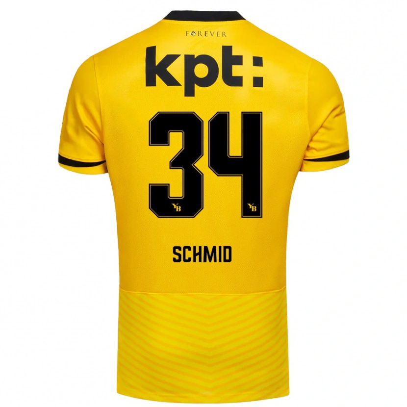Danxen Mujer Camiseta Céline Schmid #34 Amarillo Negro 1ª Equipación 2025/26 La Camisa México